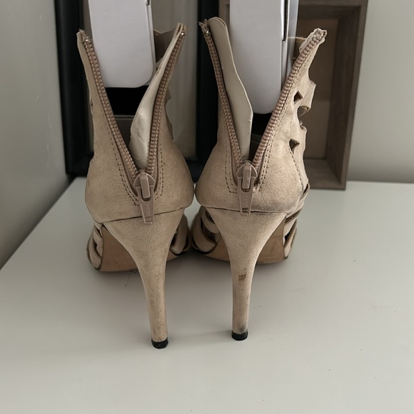 Beige Suede Aldo Sandals/Heels - Picture 3 of 5
